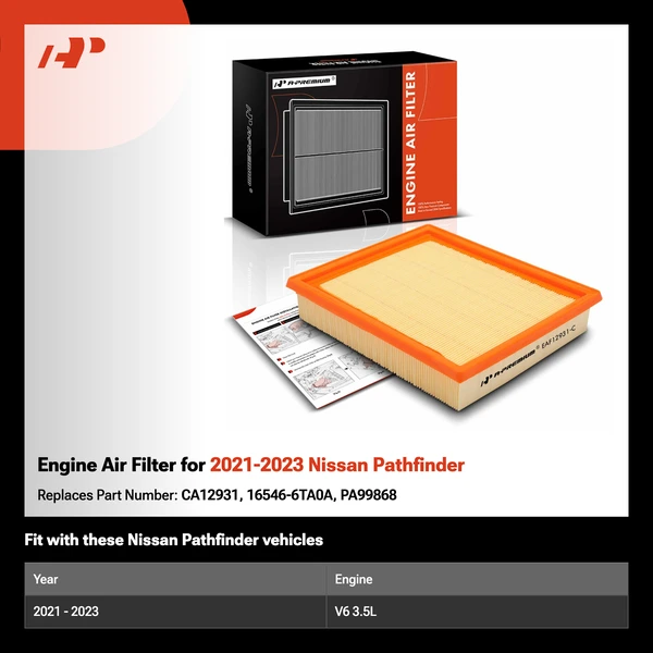 Engine Air Filter for 2021-2023 Nissan Pathfinder