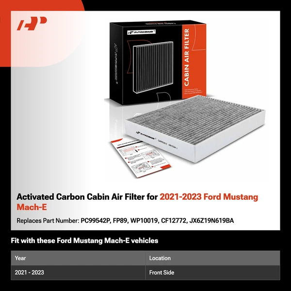 Activated Carbon Cabin Air Filter for 2021-2023 Ford Mustang Mach-E
