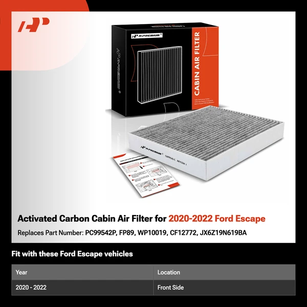 Activated Carbon Cabin Air Filter for 2020-2022 Ford Escape