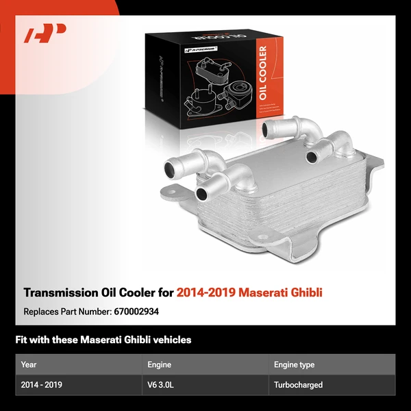 Transmission Oil Cooler for 2014-2019 Maserati Ghibli