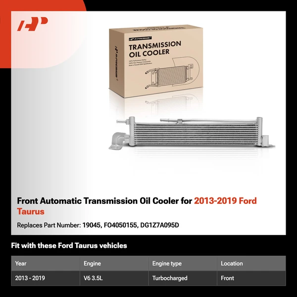 Front Automatic Transmission Oil Cooler for 2013-2019 Ford Taurus