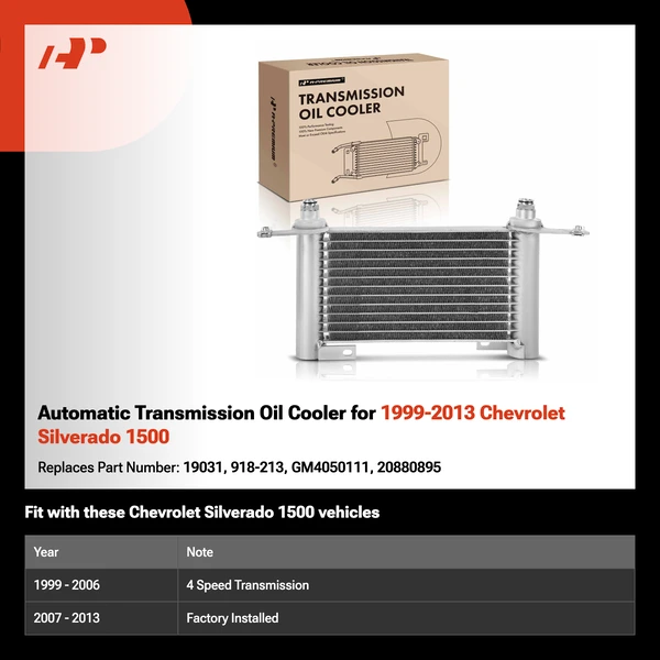Automatic Transmission Oil Cooler for 1999-2013 Chevrolet Silverado 1500