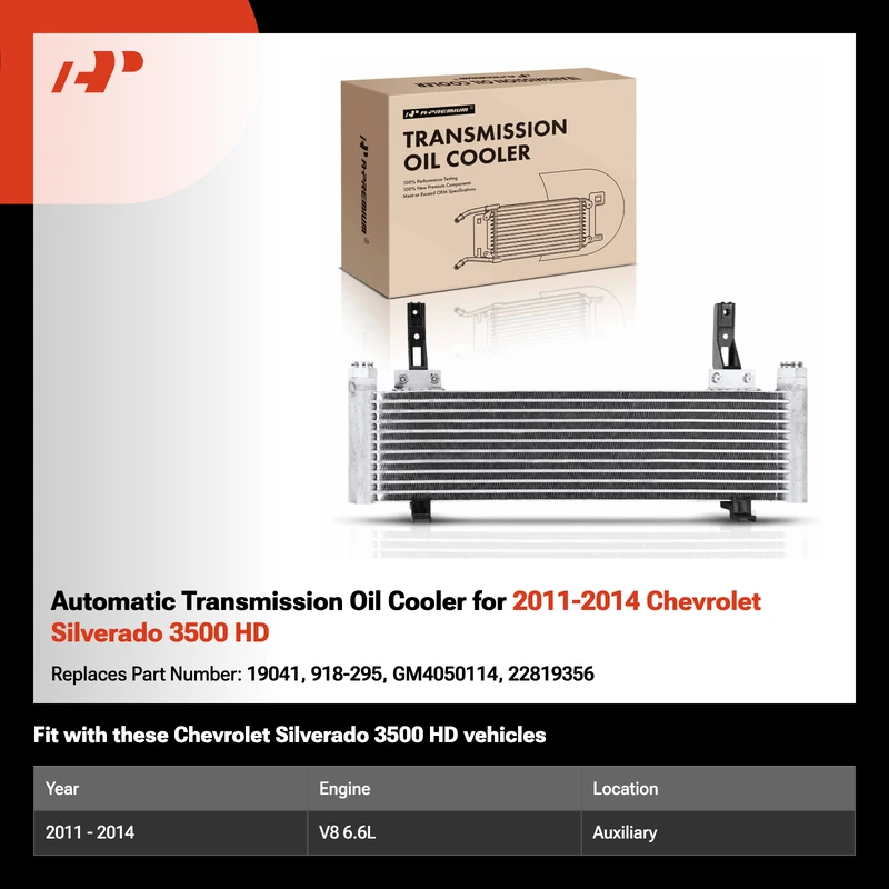 Automatic Transmission Oil Cooler for 2011-2014 Chevrolet Silverado 3500 HD