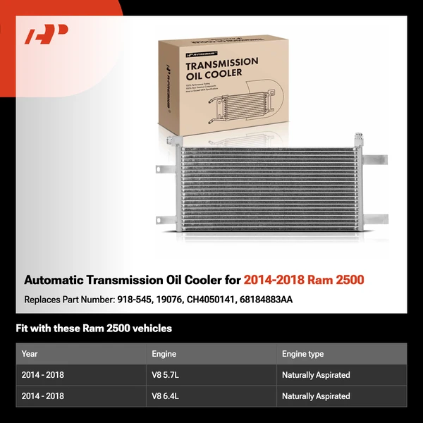 Automatic Transmission Oil Cooler for 2014-2018 Ram 2500