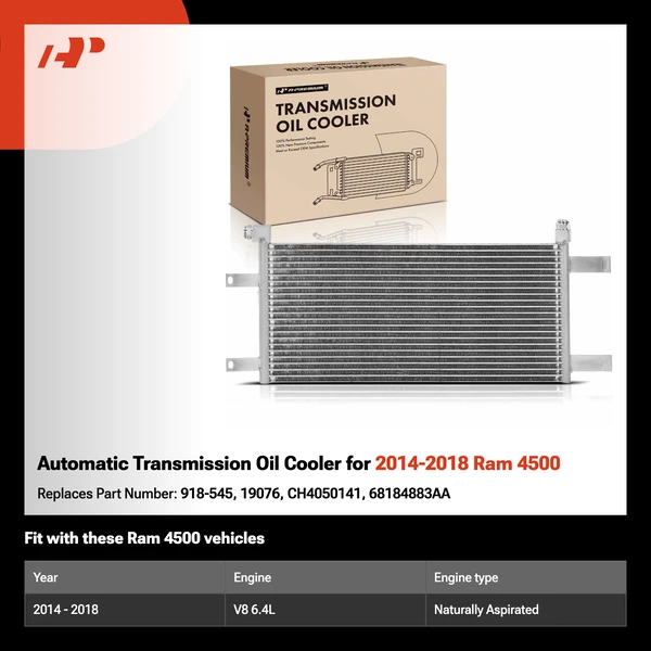Automatic Transmission Oil Cooler for 2014-2018 Ram 4500
