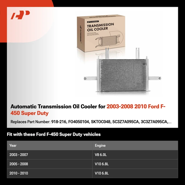 Automatic Transmission Oil Cooler for 2003-2008 2010 Ford F-450 Super Duty