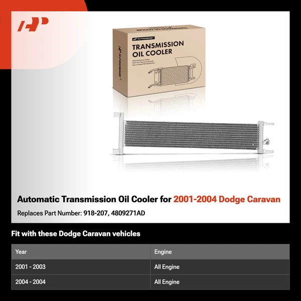 Automatic Transmission Oil Cooler for 2001-2004 Dodge Caravan