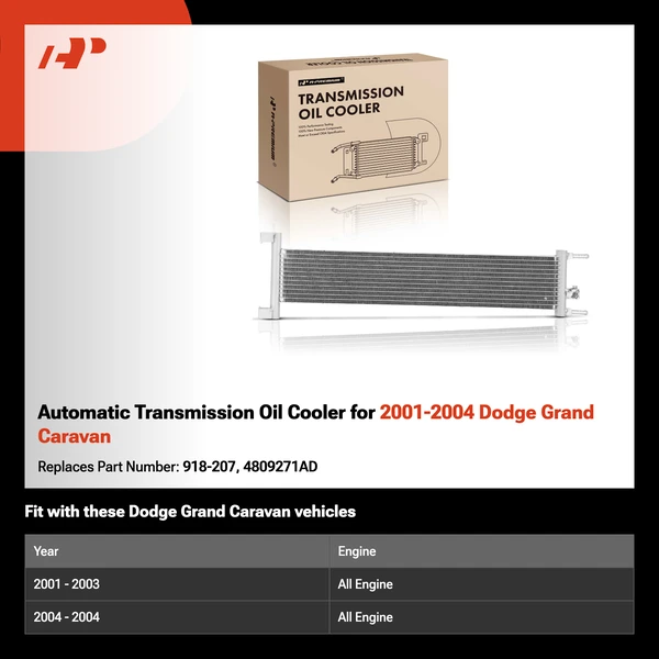 Automatic Transmission Oil Cooler for 2001-2004 Dodge Grand Caravan