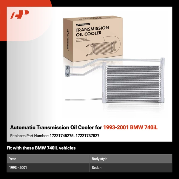 Automatic Transmission Oil Cooler for 1993-2001 BMW 740iL