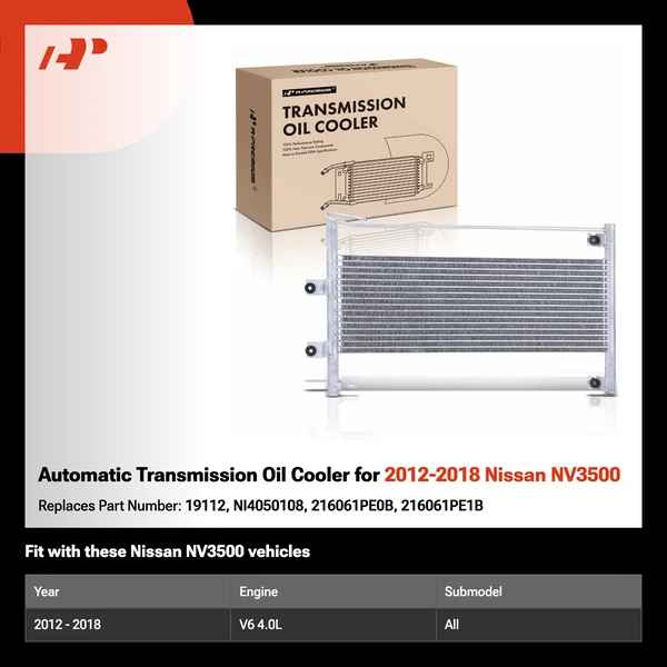 Automatic Transmission Oil Cooler for 2012-2018 Nissan NV3500