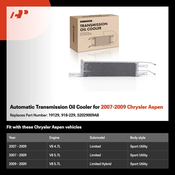 Automatic Transmission Oil Cooler for 2007-2009 Chrysler Aspen