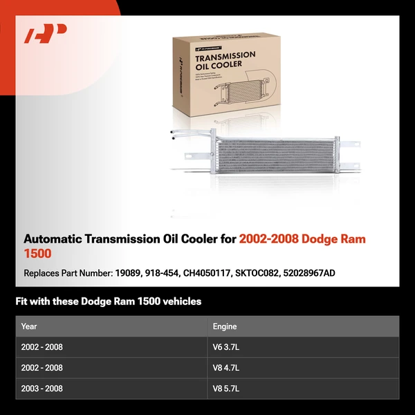 Automatic Transmission Oil Cooler for 2002-2008 Dodge Ram 1500