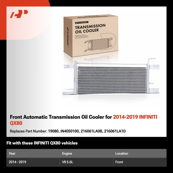 Front Automatic Transmission Oil Cooler for 2014-2019 INFINITI QX80