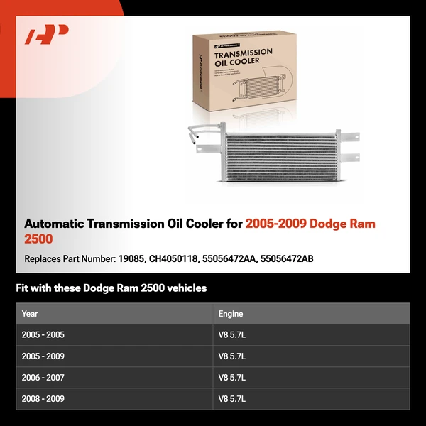 Automatic Transmission Oil Cooler for 2005-2009 Dodge Ram 2500