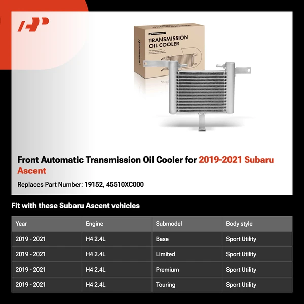 Front Automatic Transmission Oil Cooler for 2019-2021 Subaru Ascent