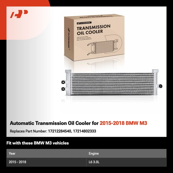 Automatic Transmission Oil Cooler for 2015-2018 BMW M3