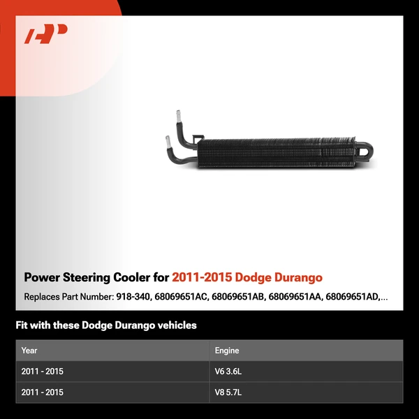 Power Steering Cooler for 2011-2015 Dodge Durango