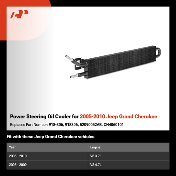Power Steering Oil Cooler for 2005-2010 Jeep Grand Cherokee