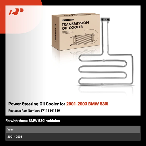 Power Steering Oil Cooler for 2001-2003 BMW 530i