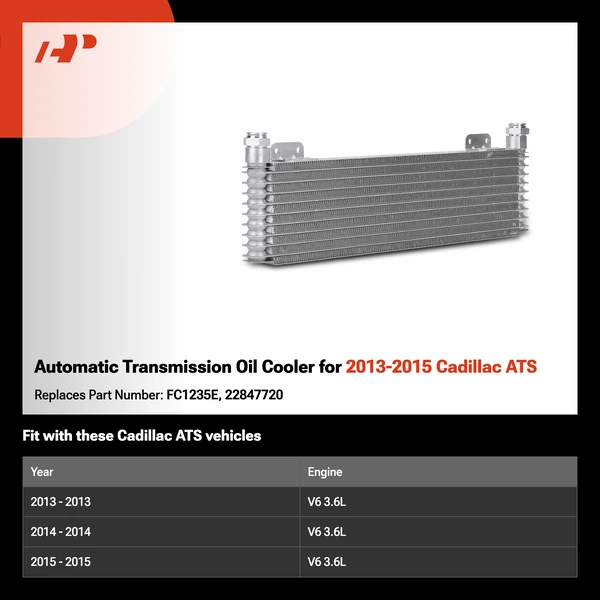 Automatic Transmission Oil Cooler for 2013-2015 Cadillac ATS