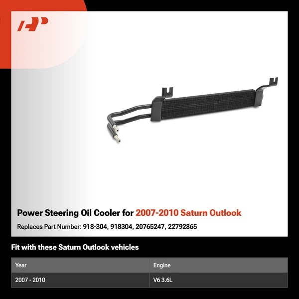 Power Steering Oil Cooler for 2007-2010 Saturn Outlook