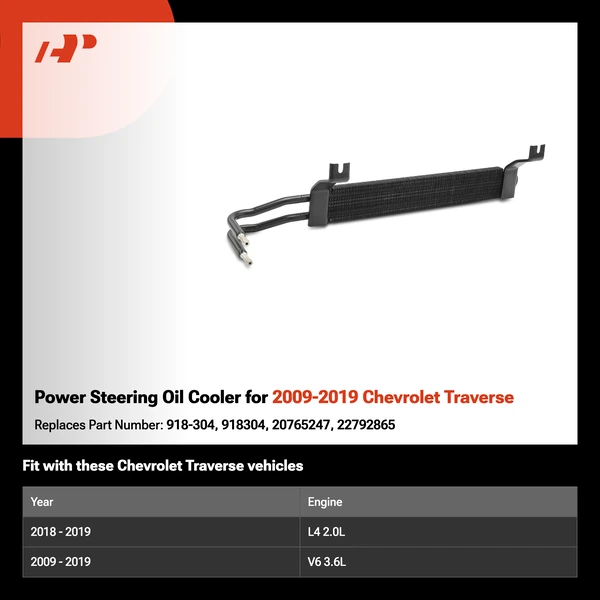 Power Steering Oil Cooler for 2009-2019 Chevrolet Traverse