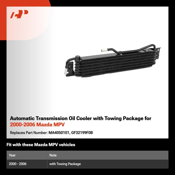 Automatic Transmission Oil Cooler with Towing Package for 2000-2006 Mazda MPV