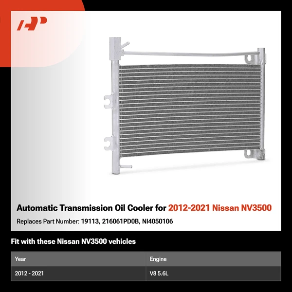 Automatic Transmission Oil Cooler for 2012-2021 Nissan NV3500
