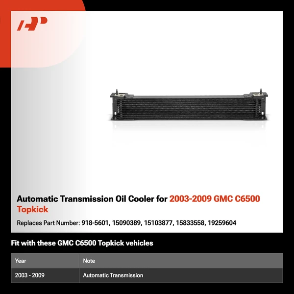 Automatic Transmission Oil Cooler for 2003-2009 GMC C6500 Topkick