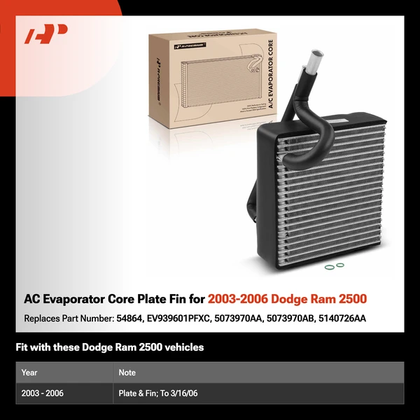AC Evaporator Core Plate Fin for 2003-2006 Dodge Ram 2500