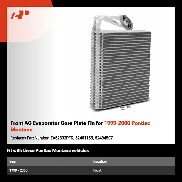 Front AC Evaporator Core Plate Fin for 1999-2000 Pontiac Montana