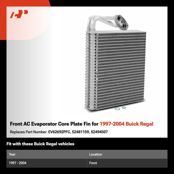 Front AC Evaporator Core Plate Fin for 1997-2004 Buick Regal