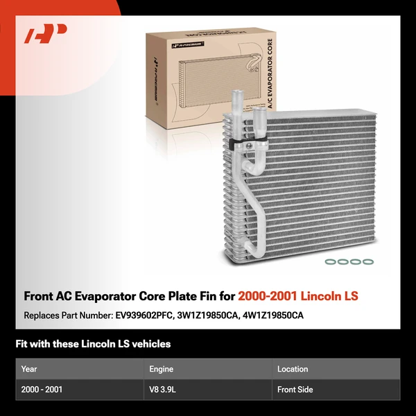 Front AC Evaporator Core Plate Fin for 2000-2001 Lincoln LS