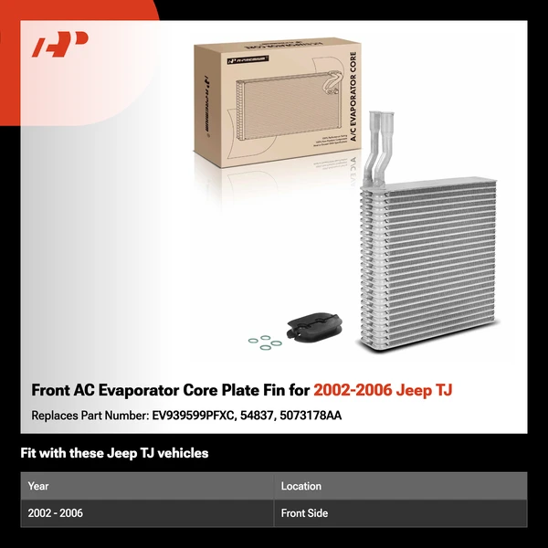 Front AC Evaporator Core Plate Fin for 2002-2006 Jeep TJ
