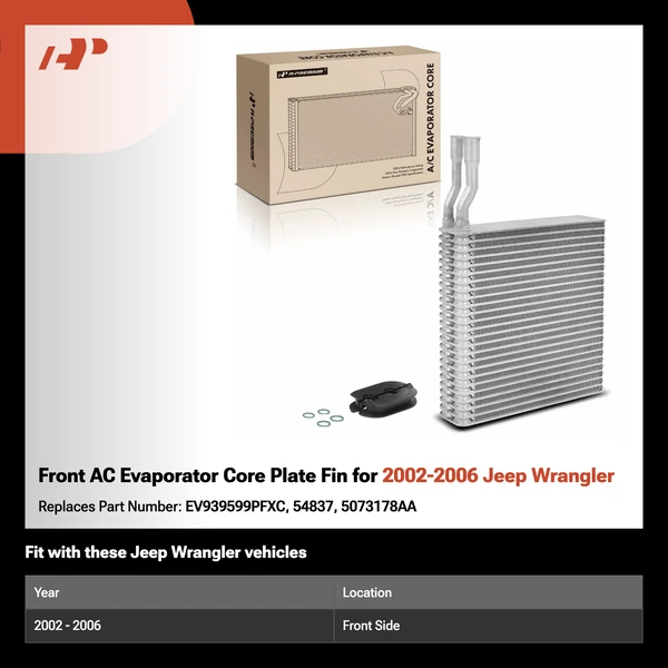 Front AC Evaporator Core Plate Fin for 2002-2006 Jeep Wrangler