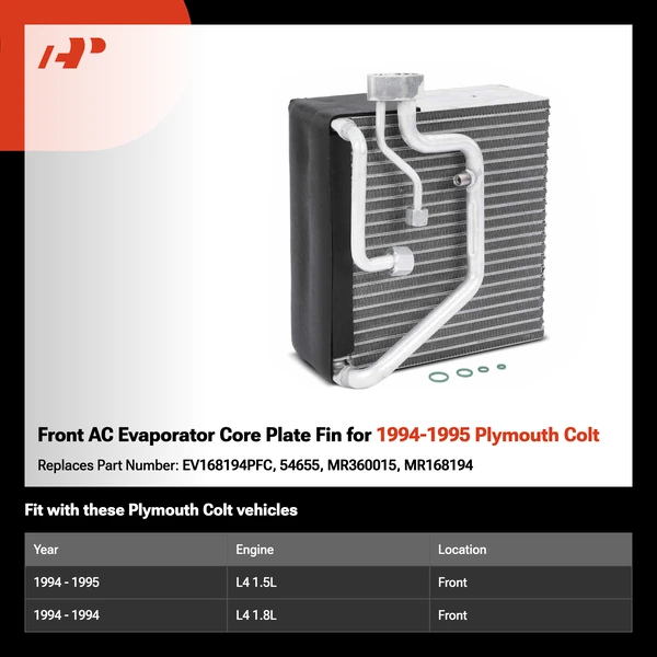 Front AC Evaporator Core Plate Fin for 1994-1995 Plymouth Colt