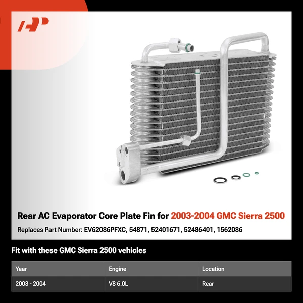 Rear AC Evaporator Core Plate Fin for 2003-2004 GMC Sierra 2500