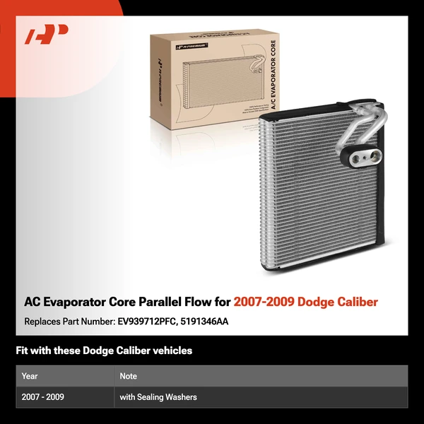AC Evaporator Core Parallel Flow for 2007-2009 Dodge Caliber