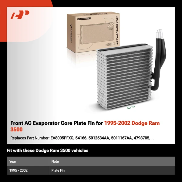Front AC Evaporator Core Plate Fin for 1995-2002 Dodge Ram 3500
