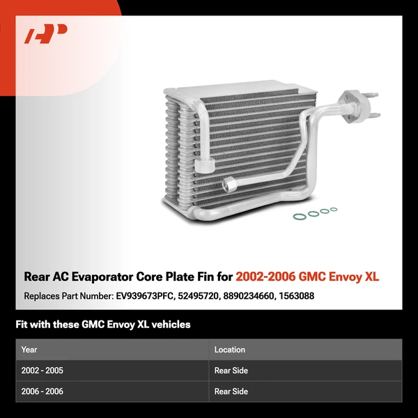 Rear AC Evaporator Core Plate Fin for 2002-2006 GMC Envoy XL