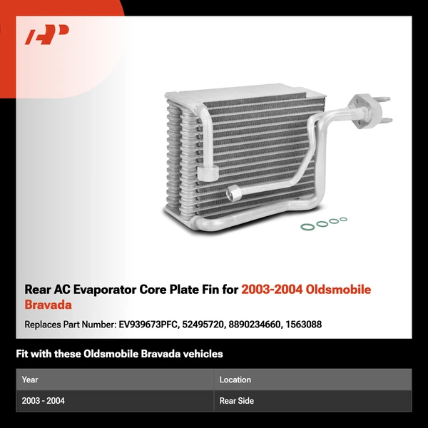 Rear AC Evaporator Core Plate Fin for 2003-2004 Oldsmobile Bravada