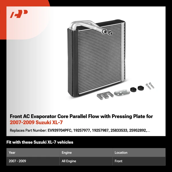 Front AC Evaporator Core Parallel Flow with Pressing Plate for 2007-2009 Suzuki XL-7