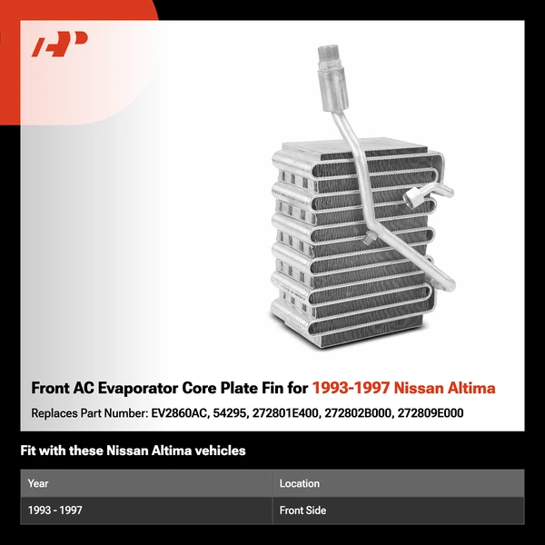 Front AC Evaporator Core Plate Fin for 1993-1997 Nissan Altima
