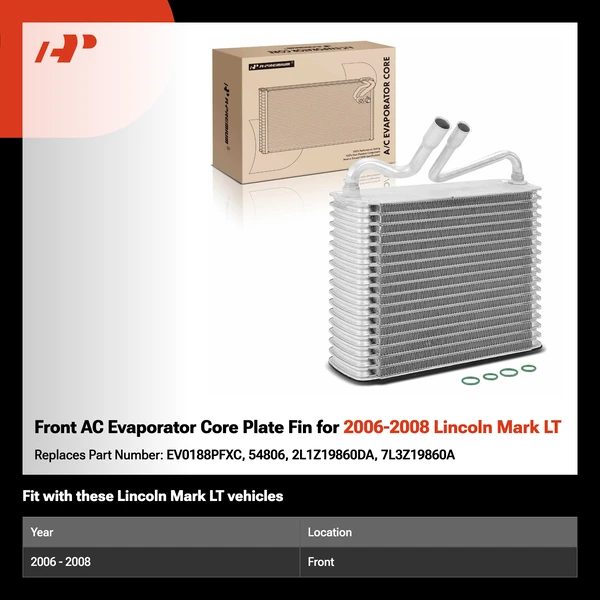 Front AC Evaporator Core Plate Fin for 2006-2008 Lincoln Mark LT