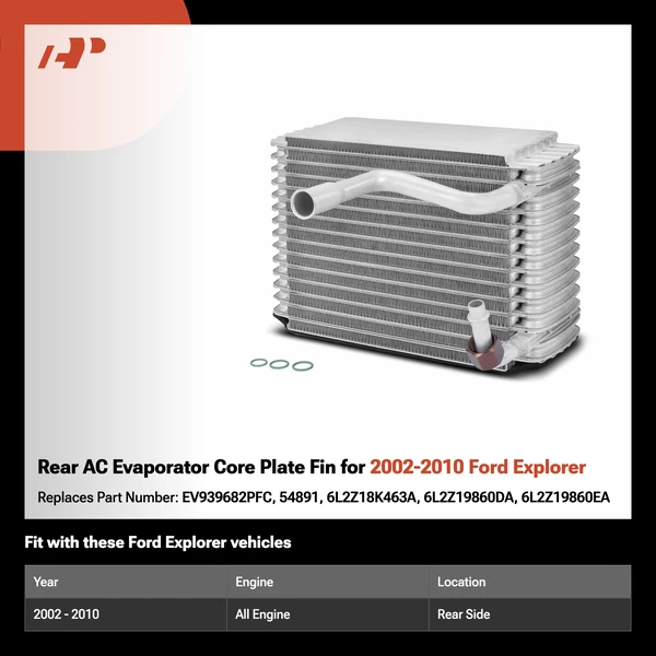 Rear AC Evaporator Core Plate Fin for 2002-2010 Ford Explorer