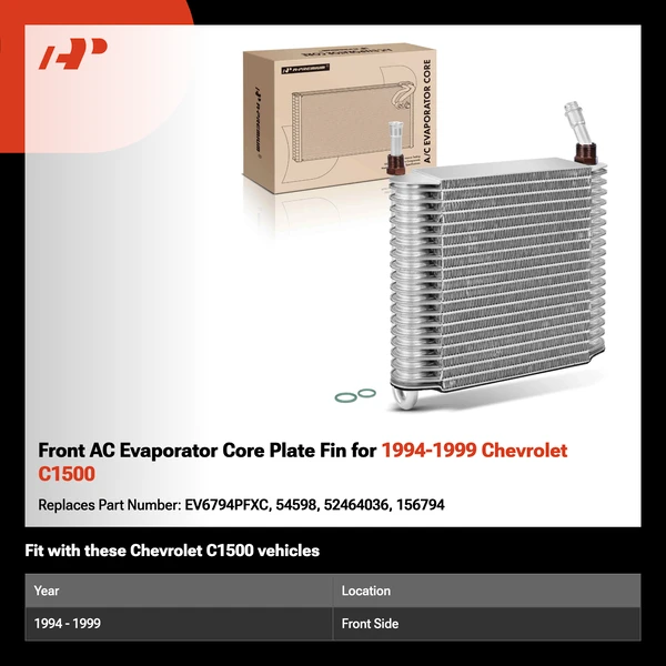 Front AC Evaporator Core Plate Fin for 1994-1999 Chevrolet C1500