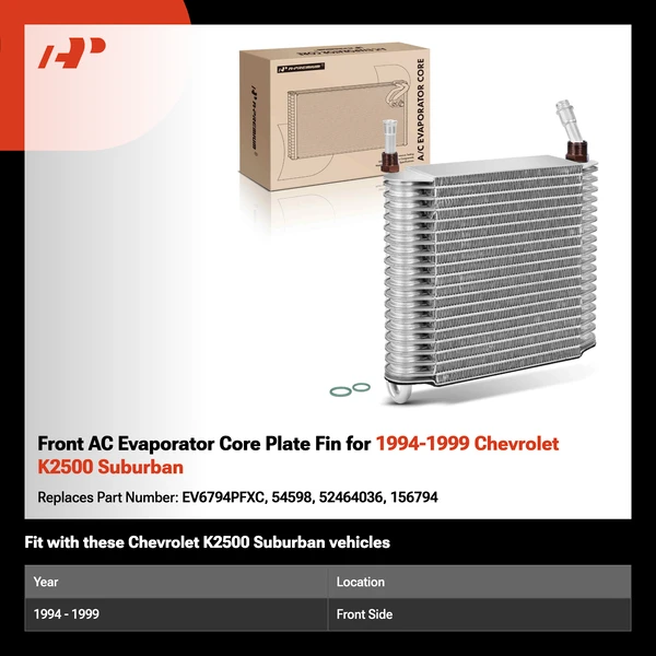 Front AC Evaporator Core Plate Fin for 1994-1999 Chevrolet K2500 Suburban