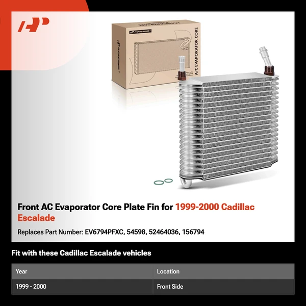 Front AC Evaporator Core Plate Fin for 1999-2000 Cadillac Escalade