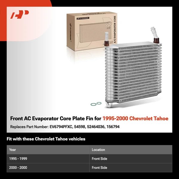 Front AC Evaporator Core Plate Fin for 1995-2000 Chevrolet Tahoe