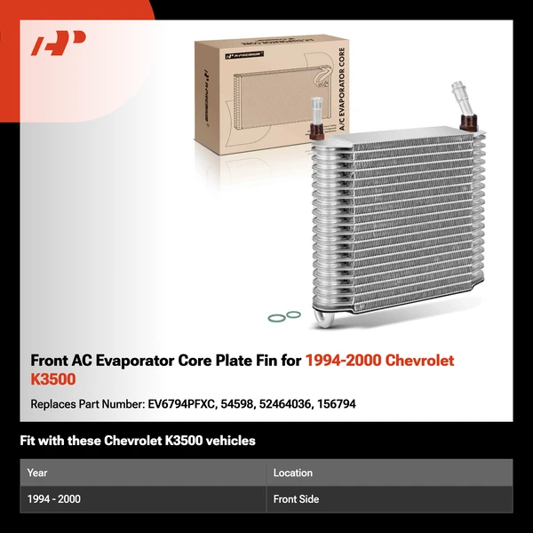 Front AC Evaporator Core Plate Fin for 1994-2000 Chevrolet K3500
